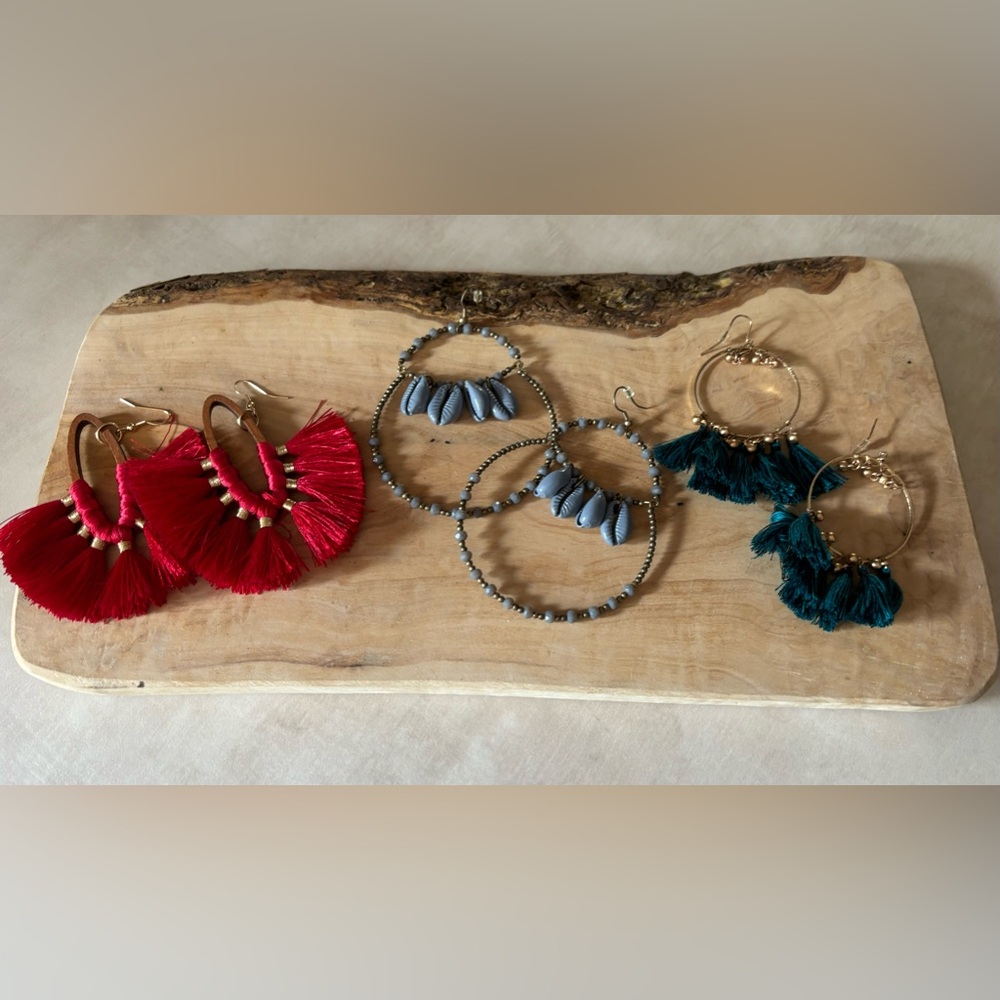 Boho Set a three earrings.